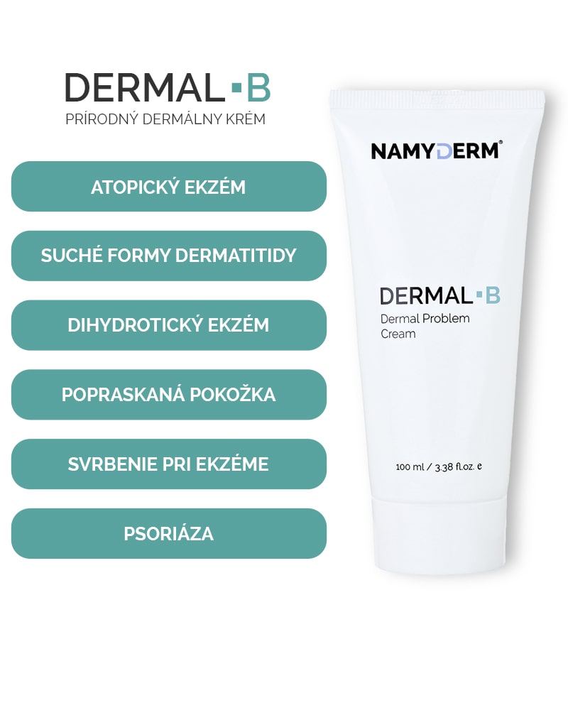 Dermal B – prírodný dermálny krém. Psoriáza, atopický ekzém, dermatitída