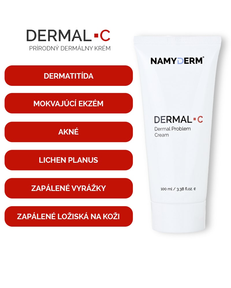 Dermal C – prírodný dermálny krém. Ekzém, akné, dermatitída